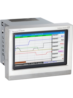 Advanced Data Manager Memograph M, RSG45 with stainless steel front and touch operation