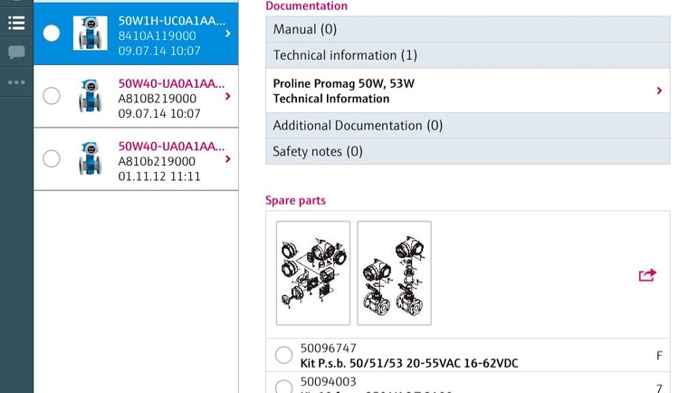 Get quick access to technical data of your measuring equipment with the Operations app.